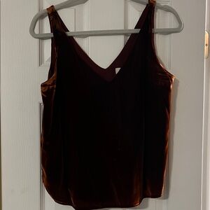 LOFT Rich Velvet Camisole in Dark Brown